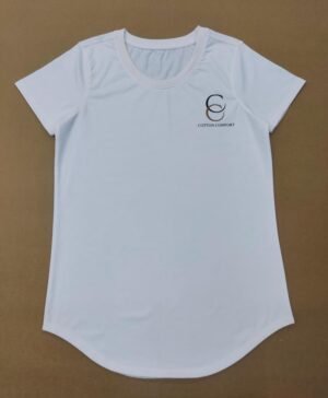 cotton comfort navy blue round neck cotton top